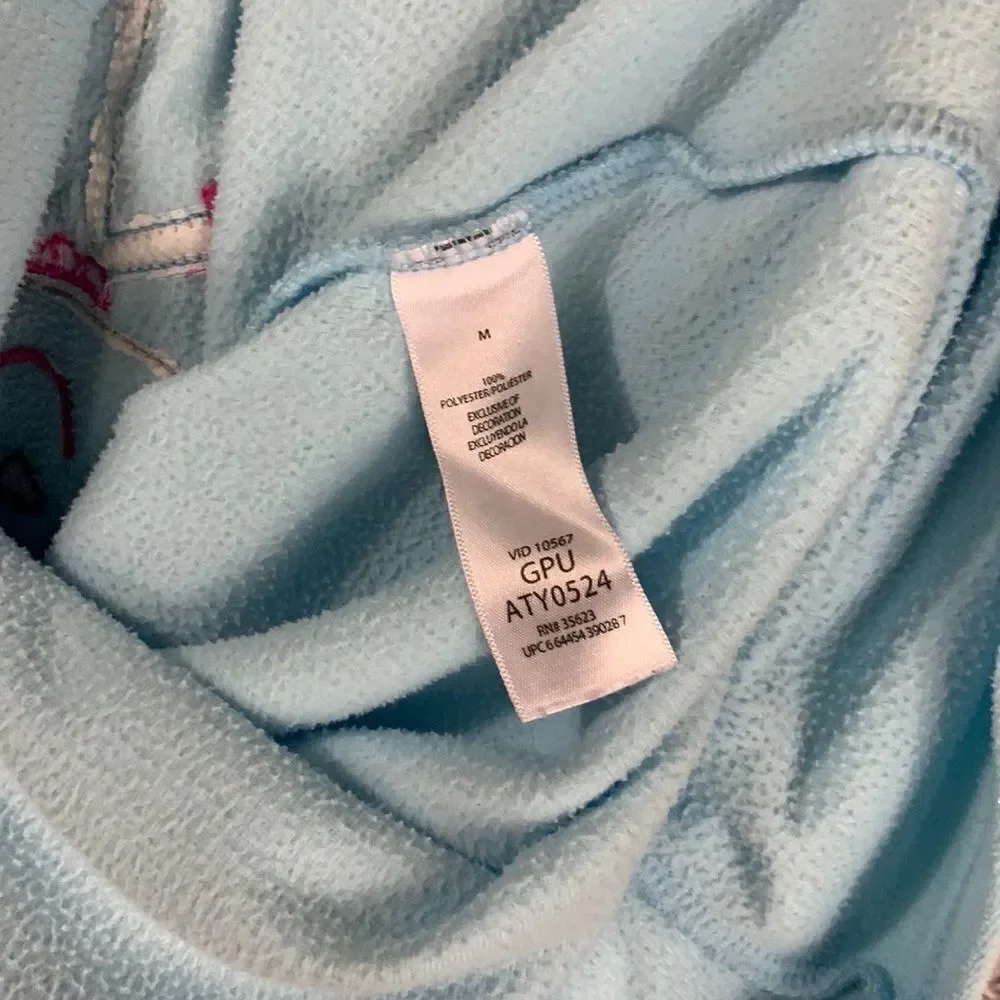 Carter’s Nightgown Girls Blue Fleece Dog Brown Polka Dot Medium 6/6X PJ Gown